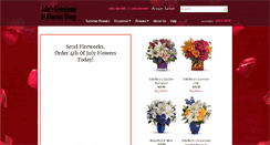 Desktop Screenshot of johnsgreenhouses-florist.com